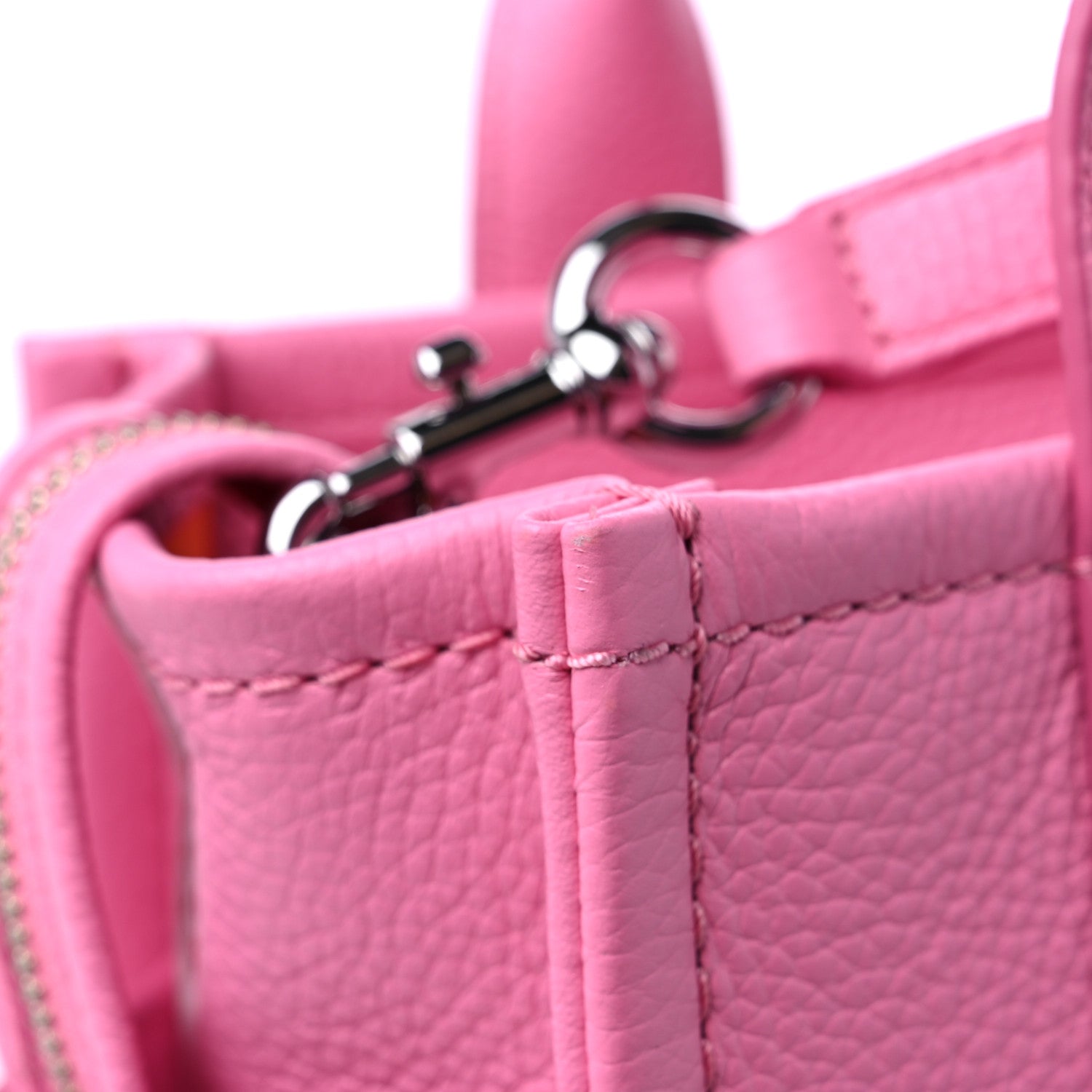 Marc Jacobs Grained Calfskin Small The Tote Bag Candy Pink 12 of 12