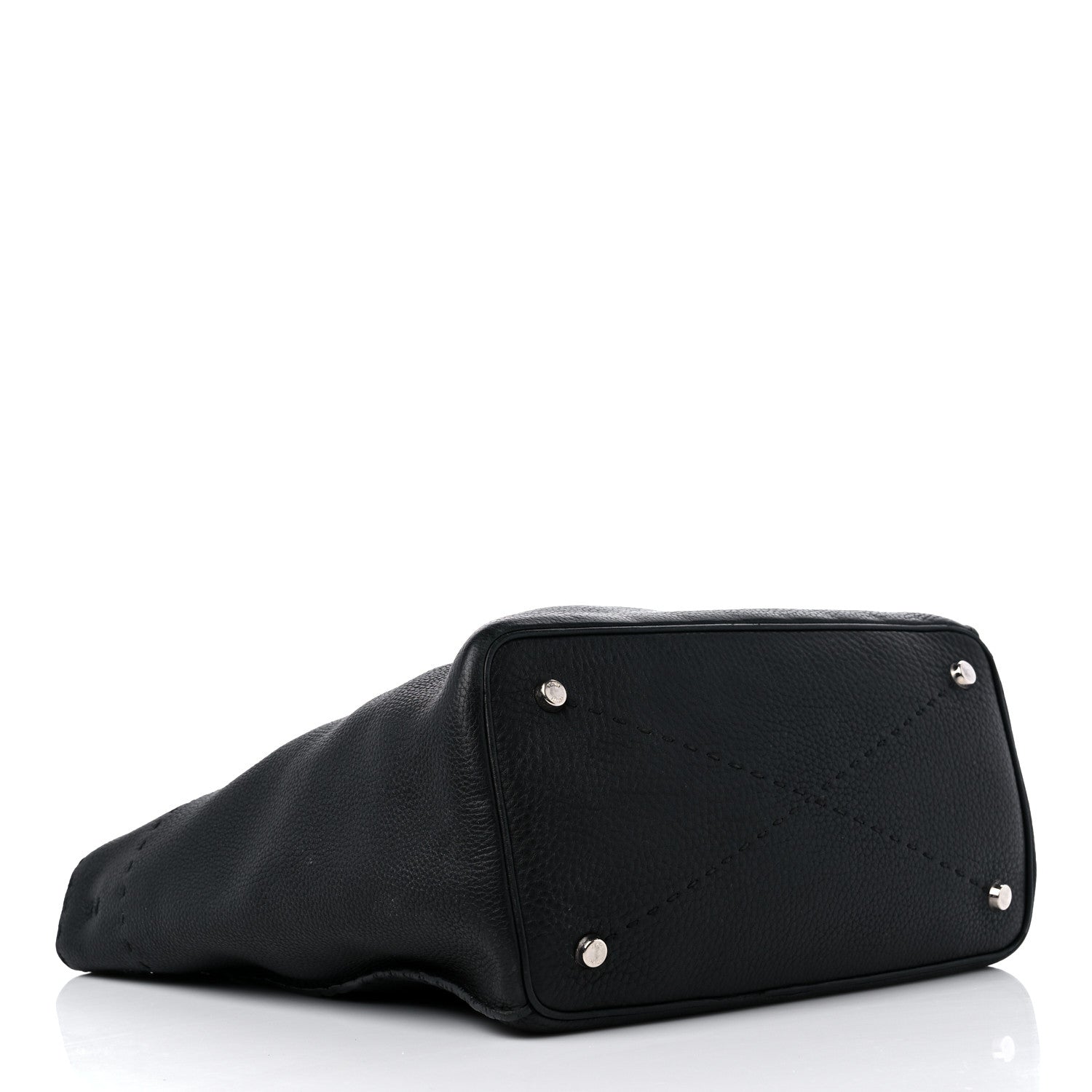 Fendi Cuoio Romano Selleria Large Anna Bucket Bag Black 4 of 17