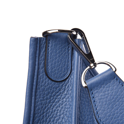 Hermes Taurillon Clemence Evelyne III PM Bleu Agate 11 of 11