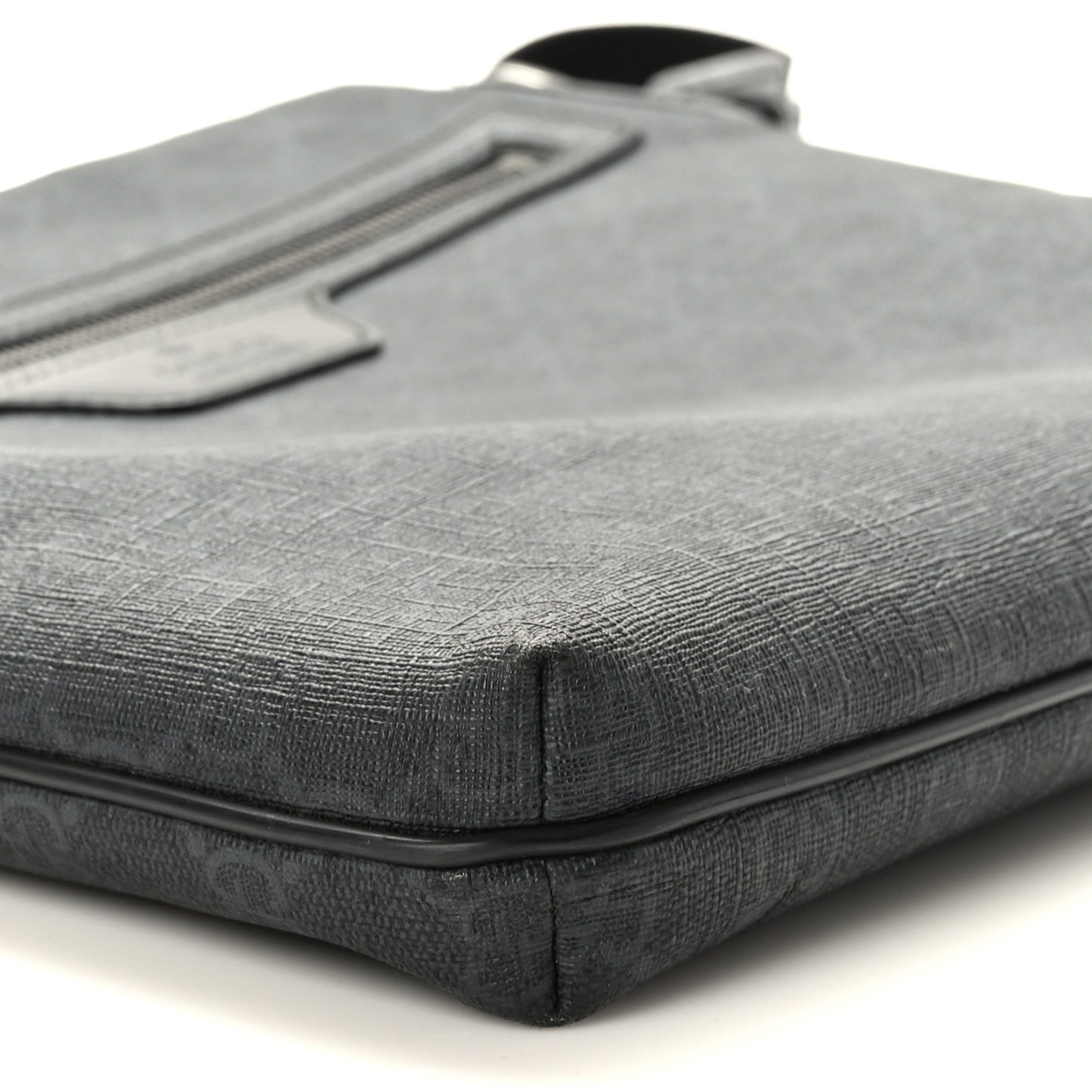 GG Supreme Monogram Crossbody Messenger Bag Black Grey