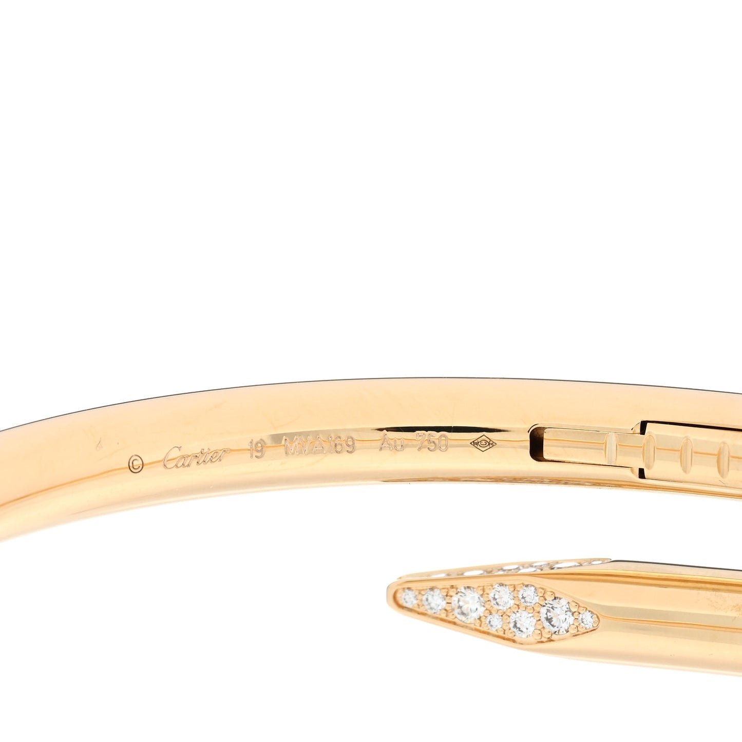 18K Yellow Gold Diamond Medium Juste Un Clou Bracelet 19