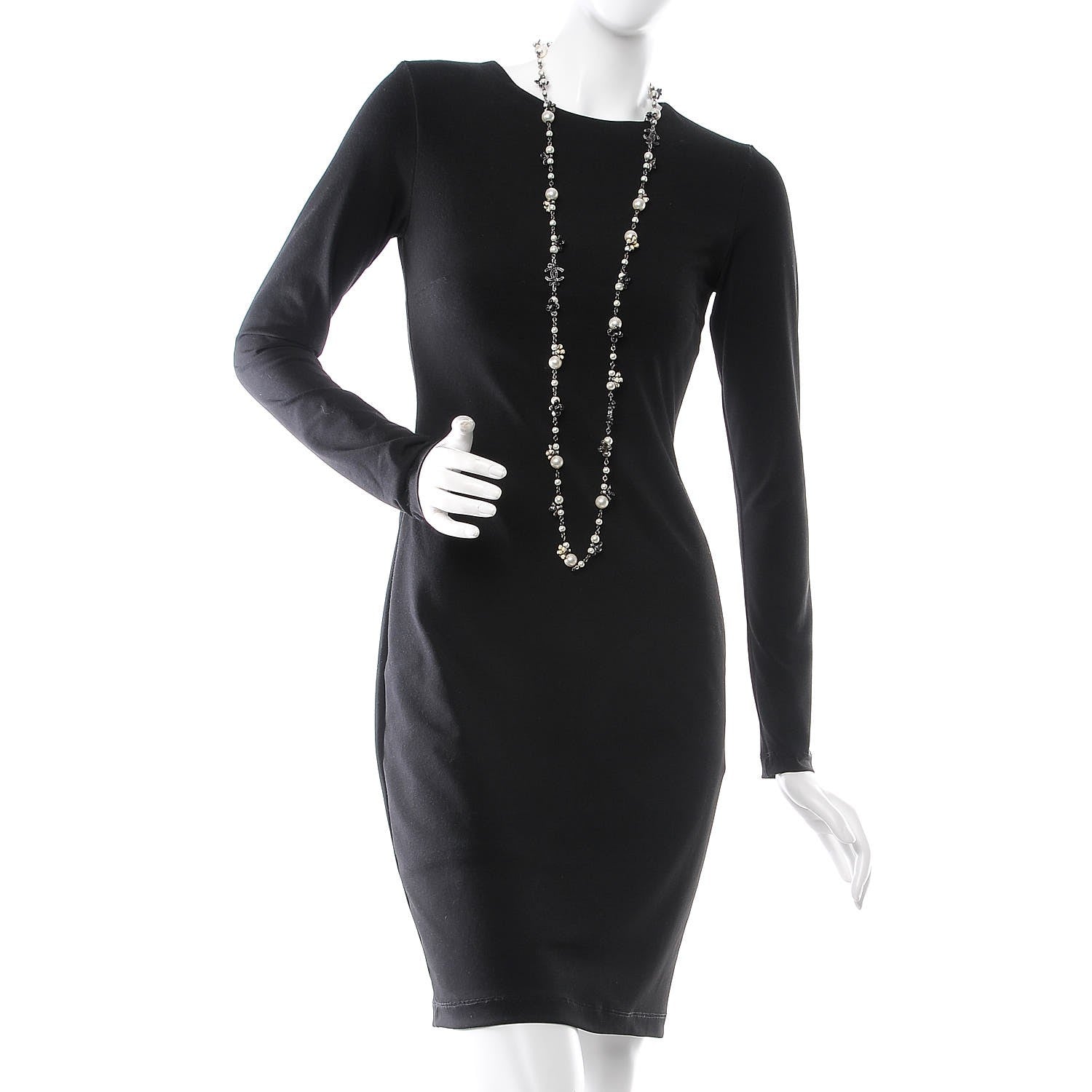 Chanel Ruthenium Pearl Enamel CC Long Necklace Black 2 of 5