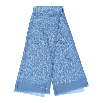 Hermes Cashmere Silk Reversible Horses Muffler Blue 2 of 5