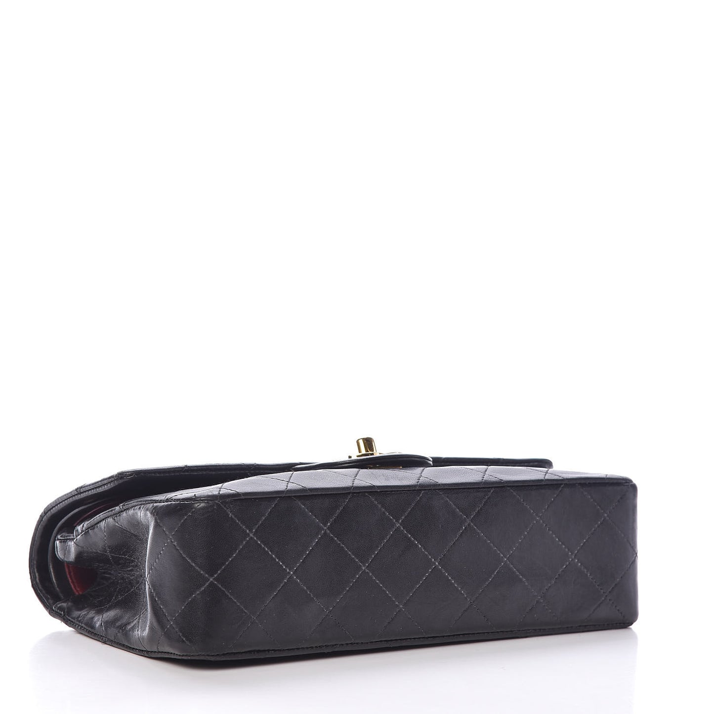 Lambskin Quilted Small Double Flap Black
