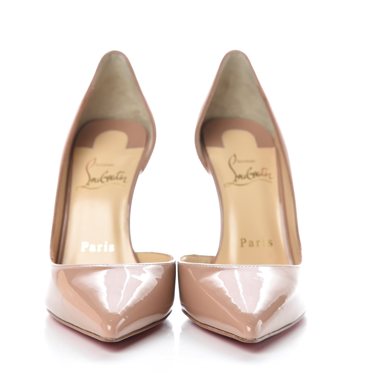 Christian Louboutin Patent Iriza 100 Pumps 35 Nude 2 of 8