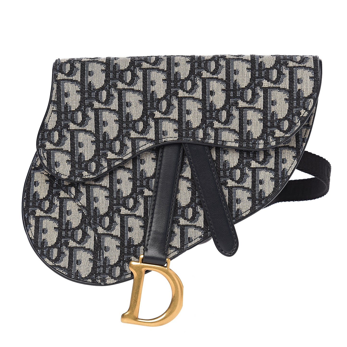 Oblique Saddle Belt Bag Blue