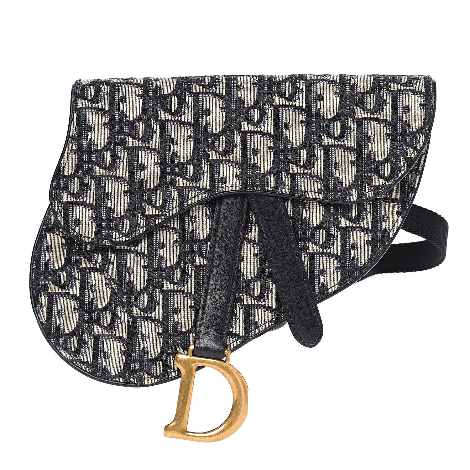 Christian Dior Oblique Saddle Belt Bag Blue 1 of 6
