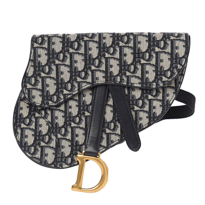 Christian Dior Oblique Saddle Belt Bag Blue 1 of 6