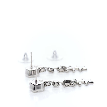Chanel Crystal Starfall Drop CC Earrings Silver 4 of 5