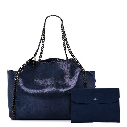 Stella McCartney Chamois Shiny Dotted Reversible Tote Blue 1 of 9