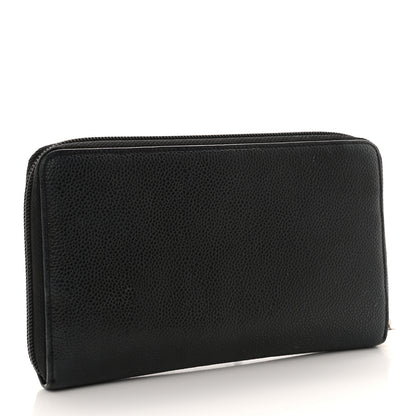 Chanel Caviar Large Timeless CC Zip Around Organizer Wallet Black 3 of 11