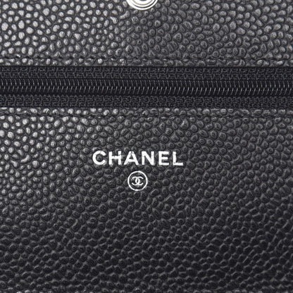 Chanel Caviar Quilted Wallet On Chain WOC Black 8 of 10