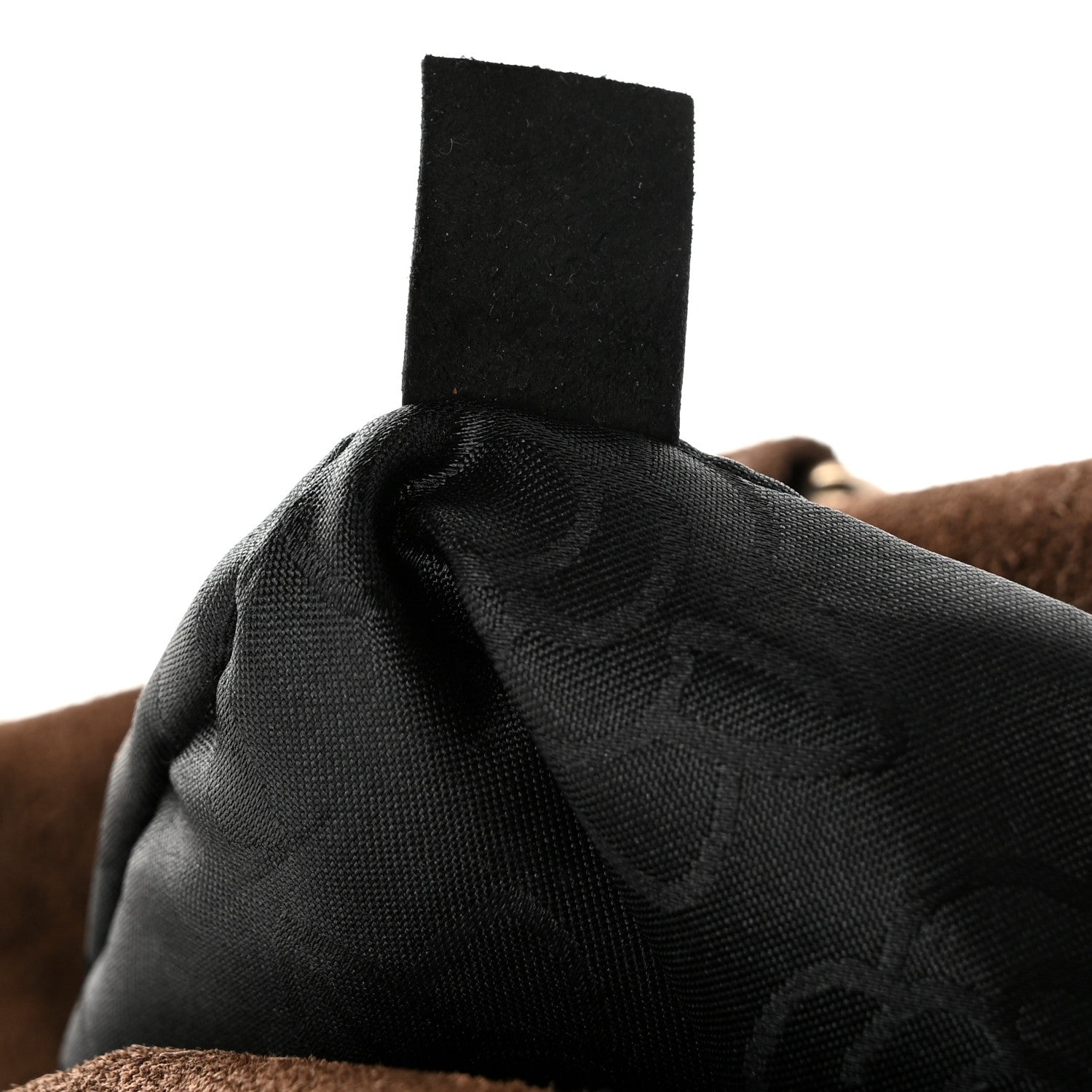 Chanel Suede Vertical Quilted Bowler Brown 7 of 10