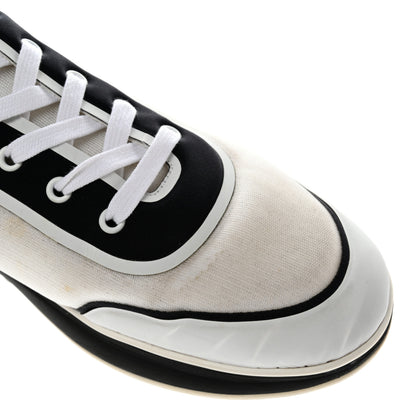 Chanel Mesh Lycra Thermoplastic Mens Sneakers 45 White Black 10 of 11