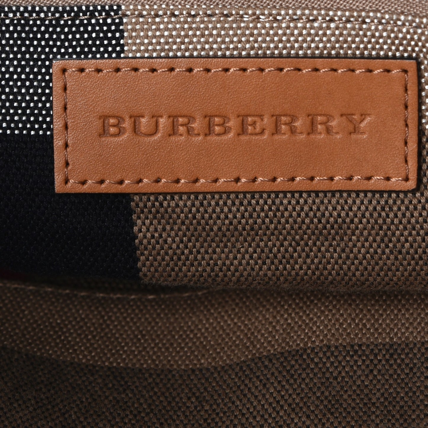 Grainy Calfskin House Check Medium Maidstone Tan