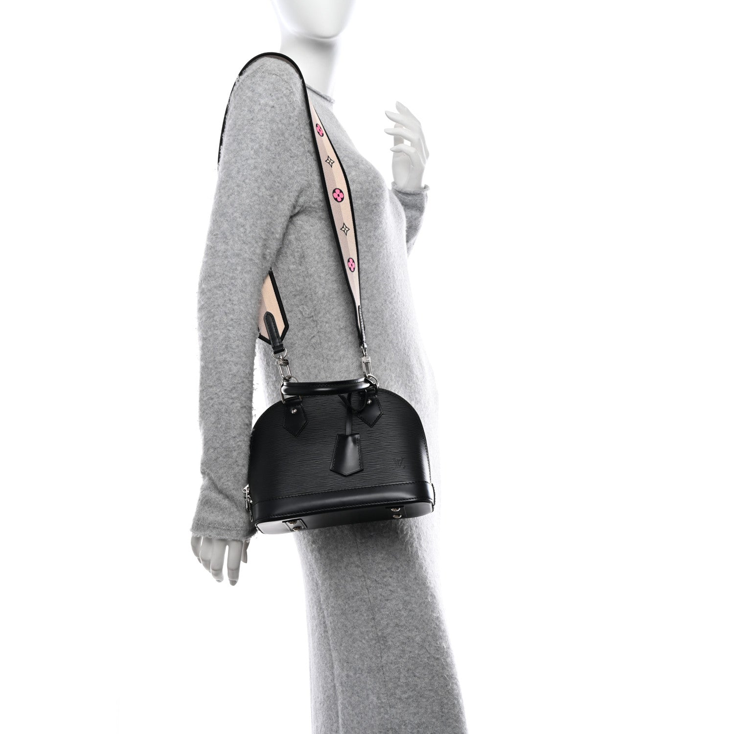 Louis Vuitton Epi Jacquard Alma BB Black 2 of 9