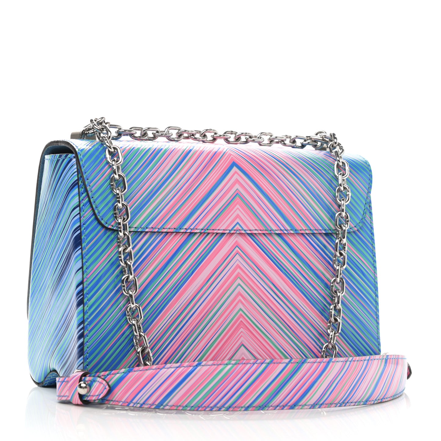 Epi Tropical Twist Shoulder Bag MM Blue Rose