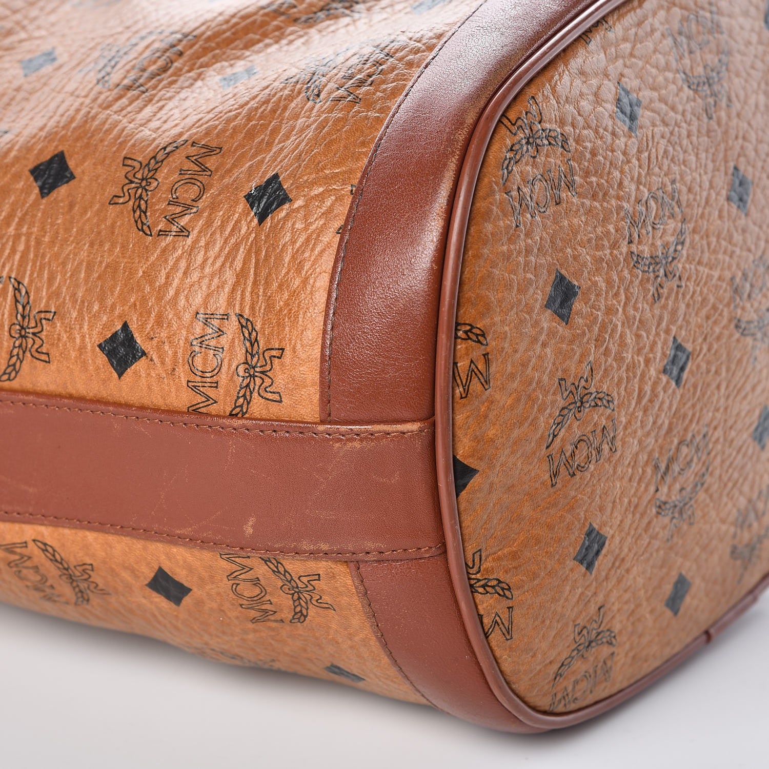 MCM Visetos Drawstring Bag Cognac 24 of 26