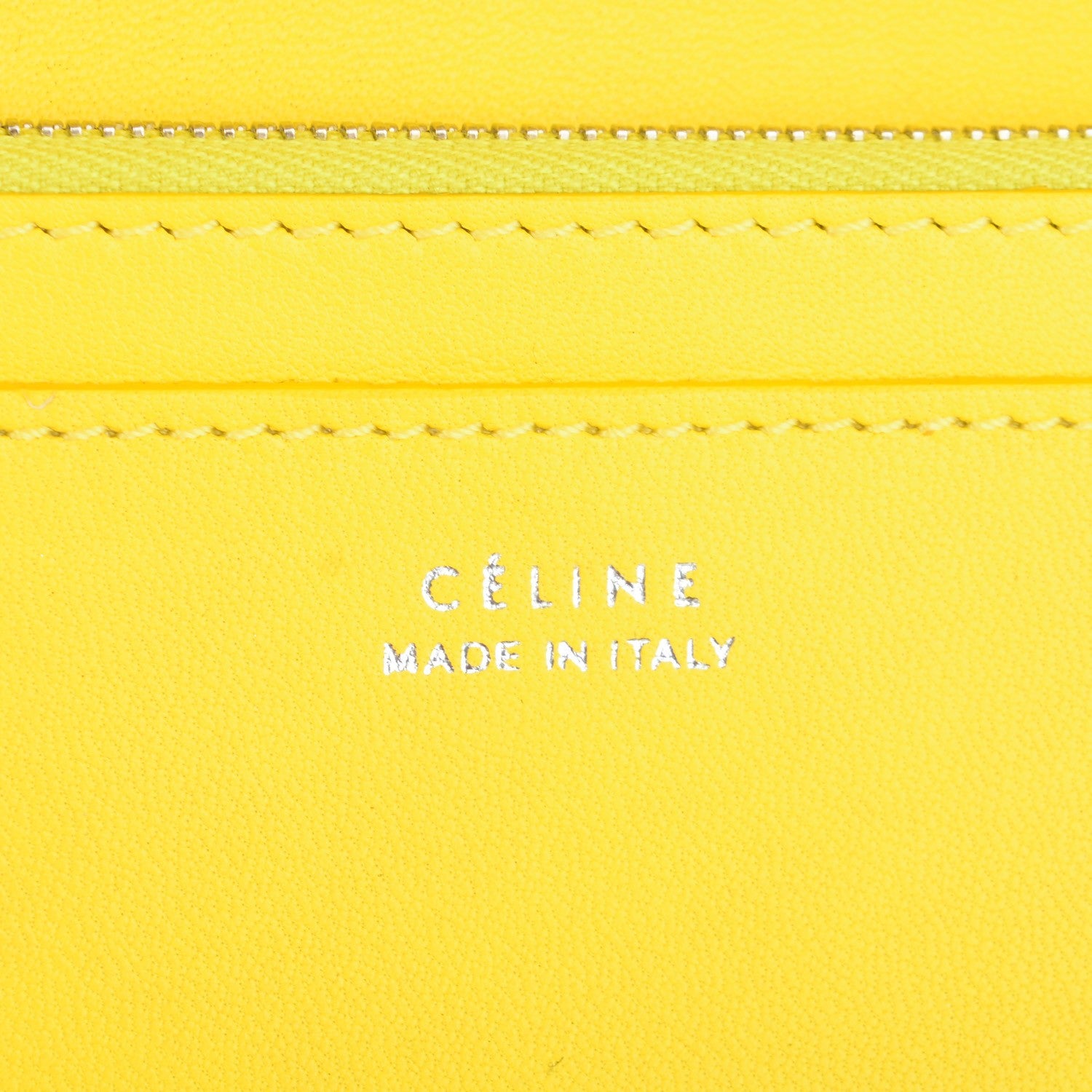 Celine Drummed Calfskin Premium Zip Around Wallet Black 6 of 8