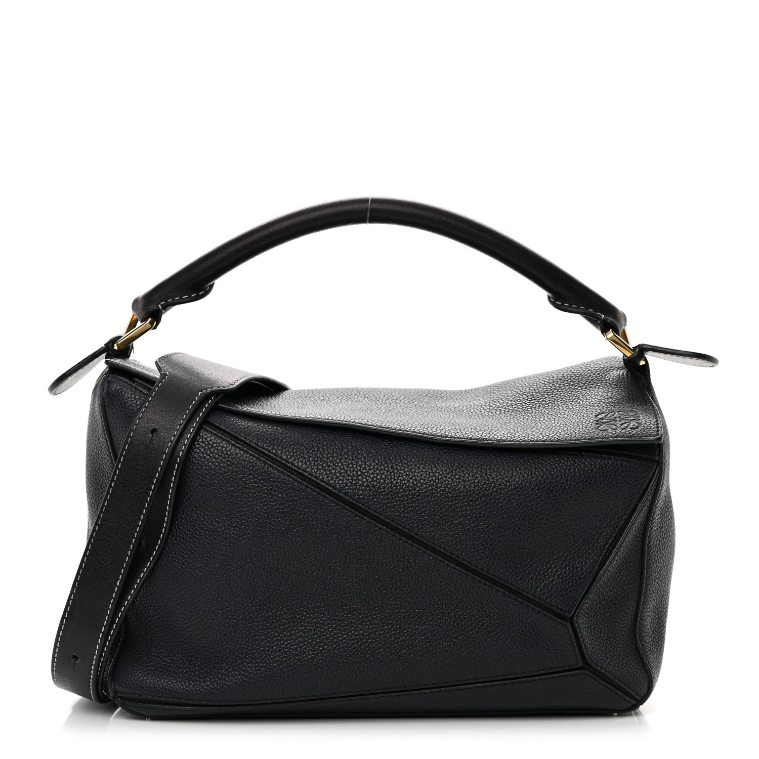 Loewe Calfskin Medium Puzzle Bag Midnight Blue Black 1 of 22