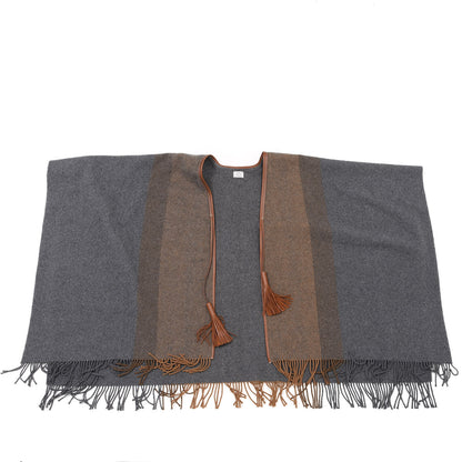 Hermes Wool Cashmere Bivouac Poncho Gold 1 of 3