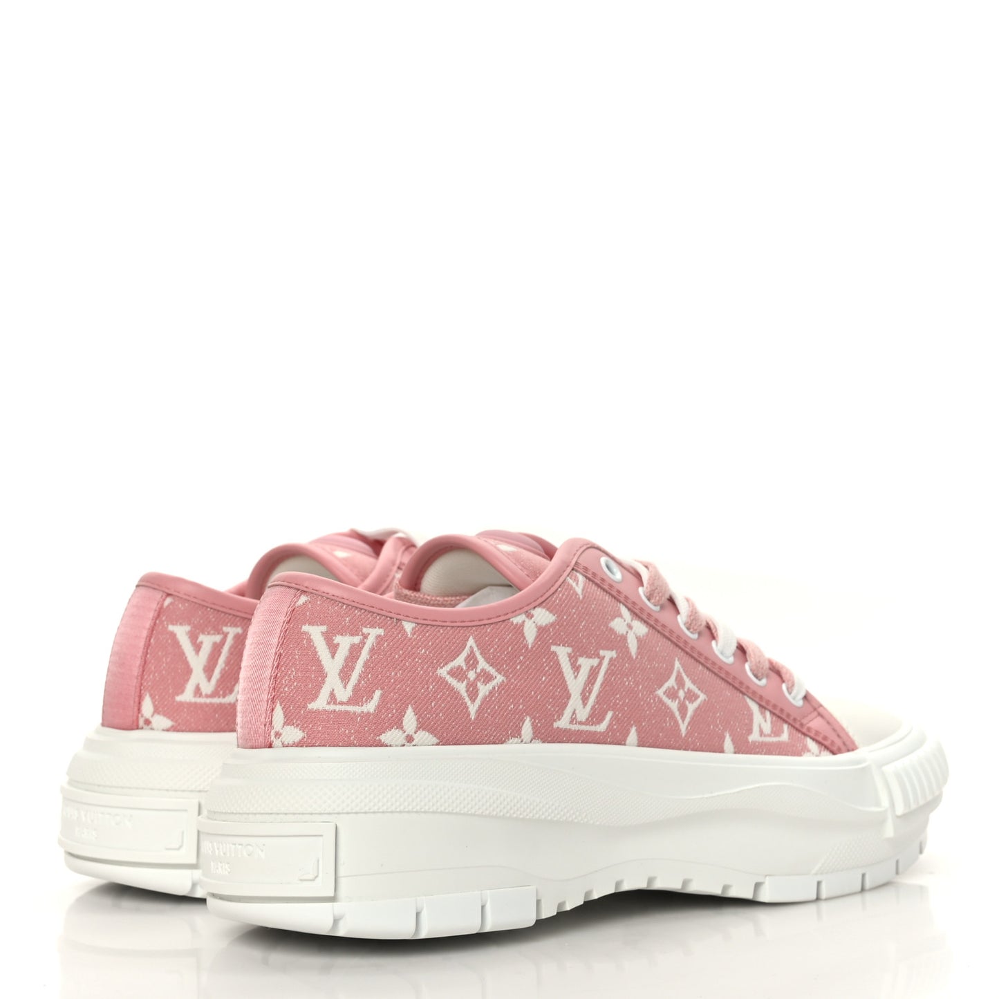 Denim Monogram Squad Sneakers 38.5 Pink