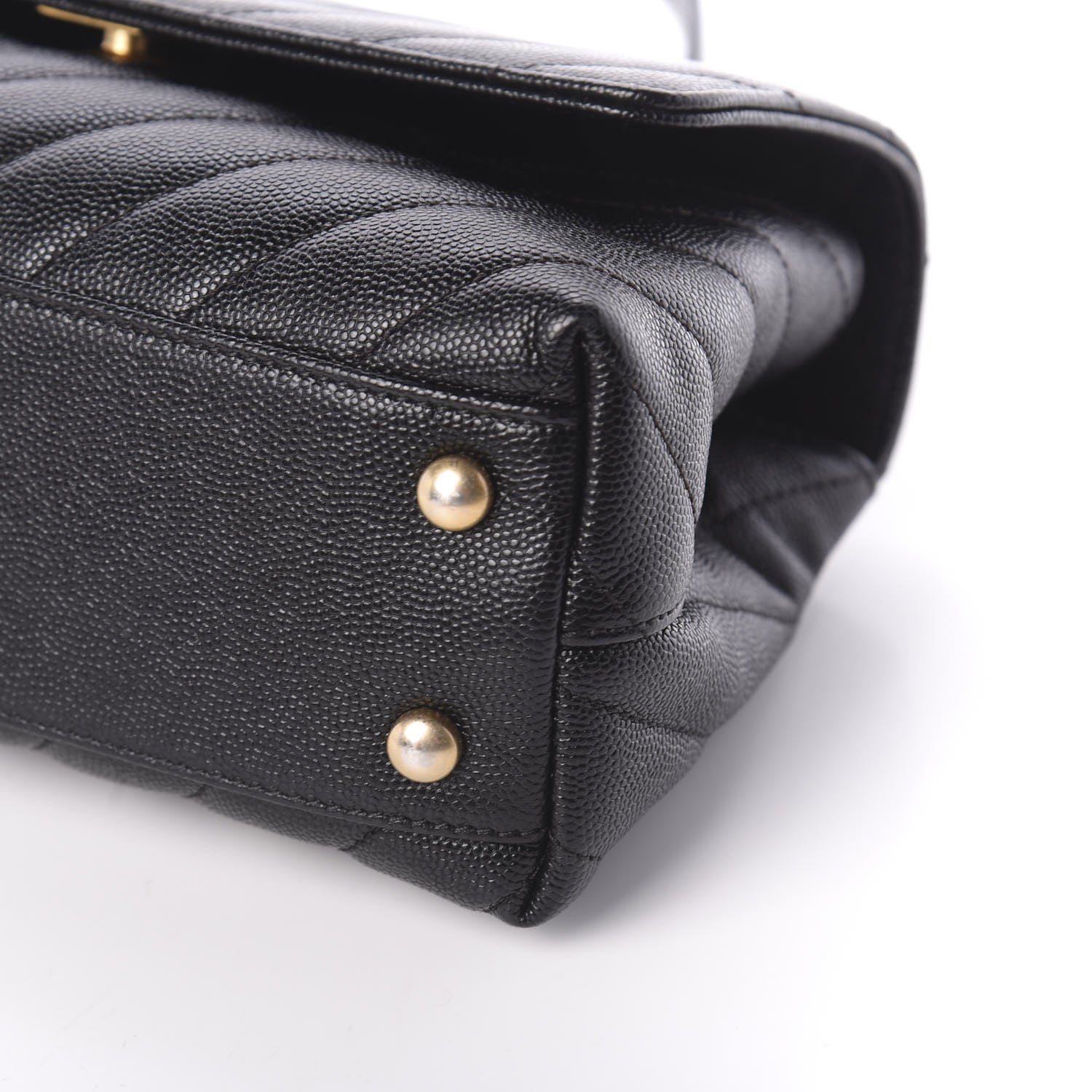 Chanel Caviar Chevron Quilted Mini Coco Handle Flap Black 11 of 11