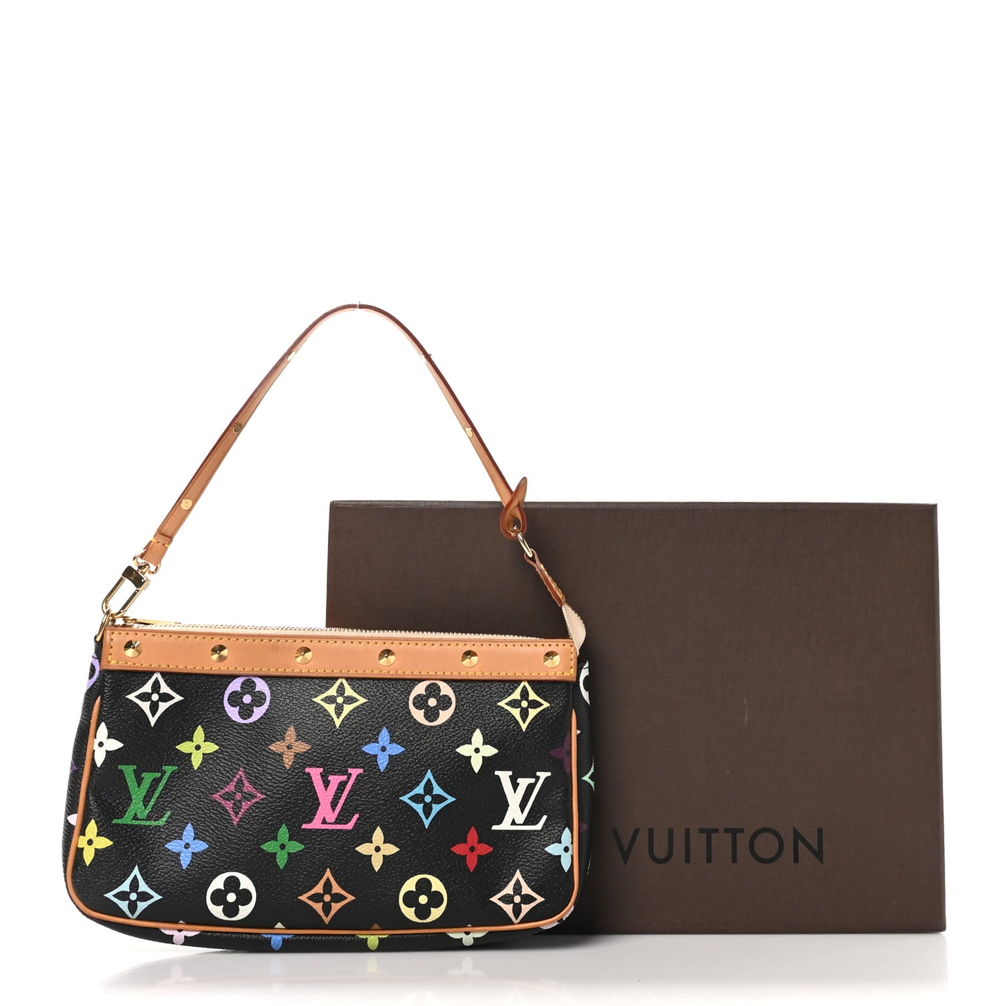 Monogram Multicolor Pochette Accessories Black
