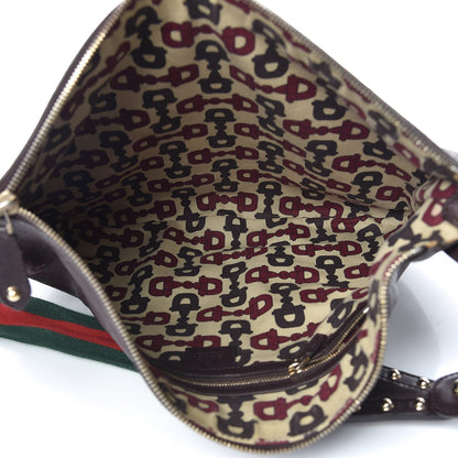 Gucci Guccissima Studded Web Pelham Shoulder Bag Dark Brown 7 of 10