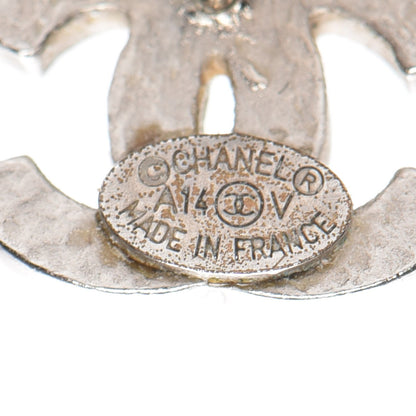 Chanel Crystal Timeless CC Earrings Silver 5 of 6