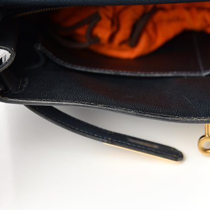 Hermes Courchevel Retourne Kelly 28 Bleu Marine 45 of 48