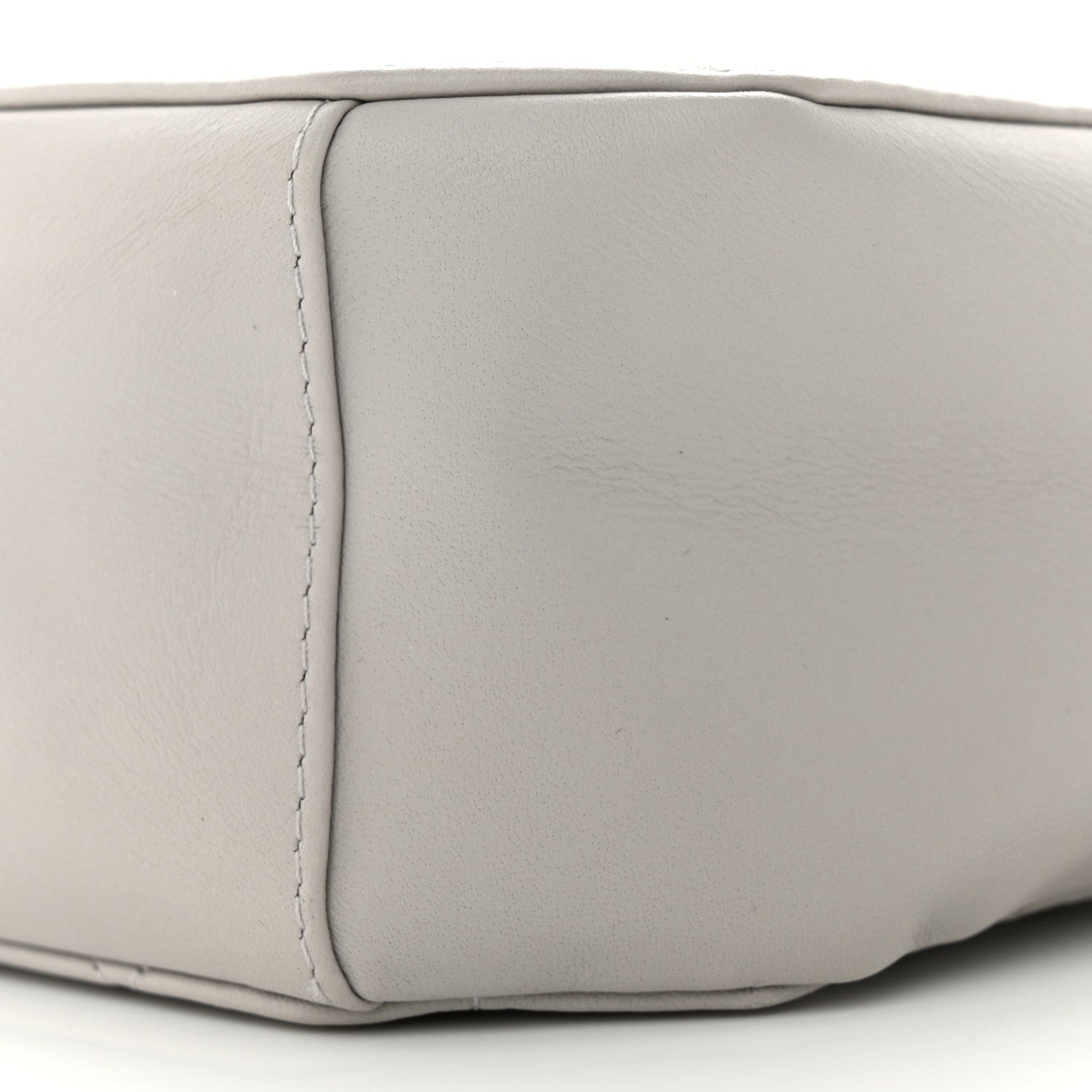 Chanel Calfskin Quilted CC Stitched Crossbody Camera Case Light Grey 10 of 13