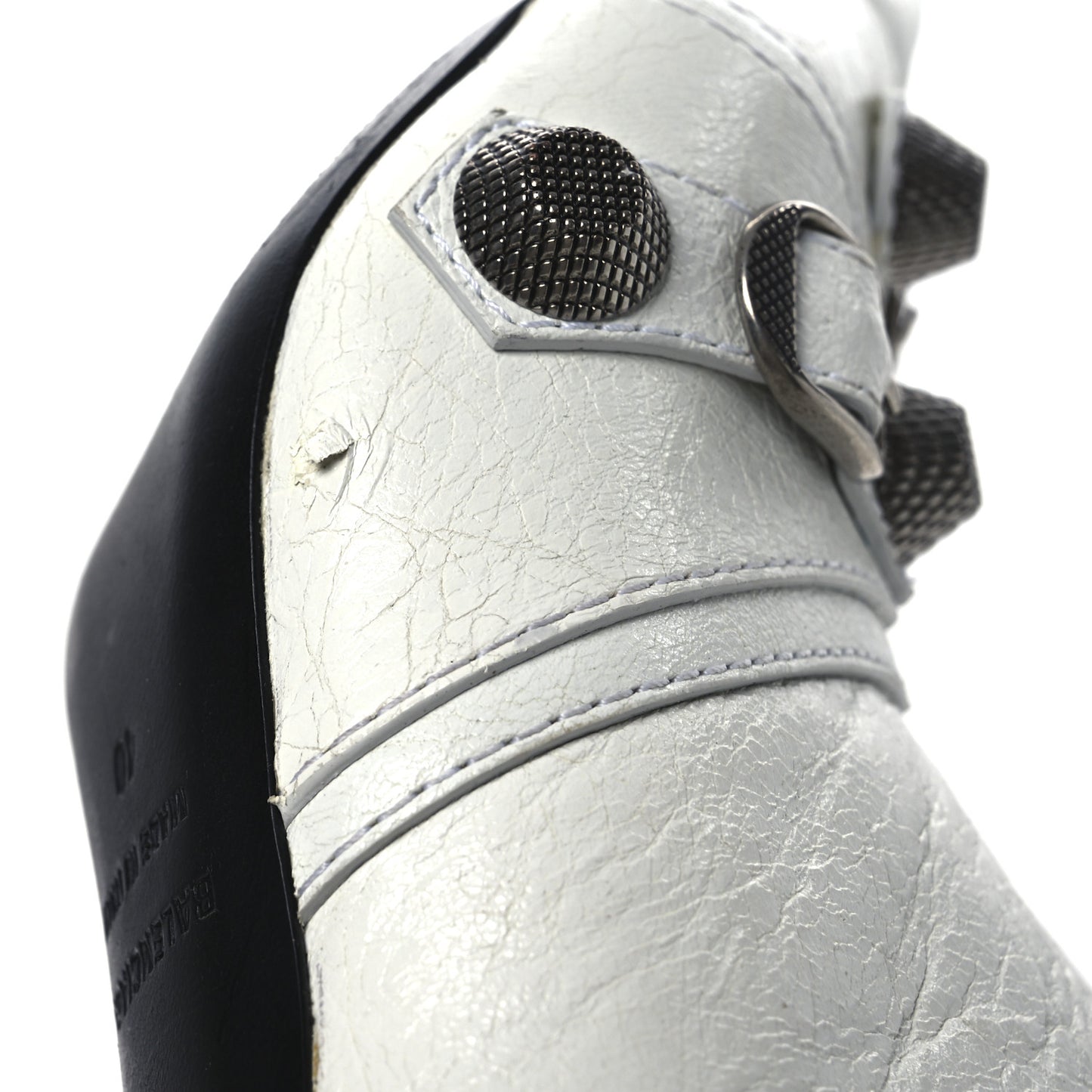 Agneau Arena Cagole 90mm Boots 40 Optic White Silver