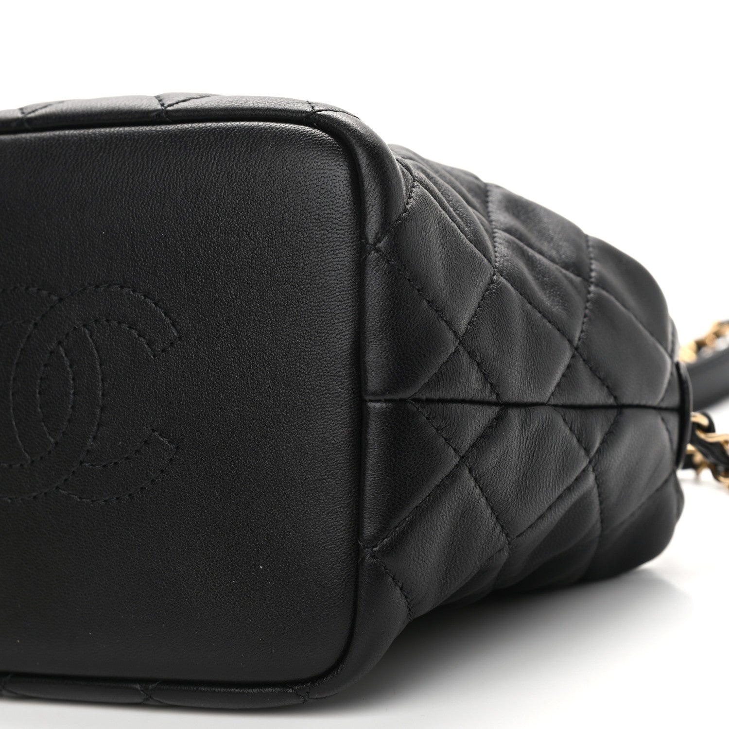 Chanel Lambskin Quilted Small Perfect Meeting Hobo Black 10 of 10