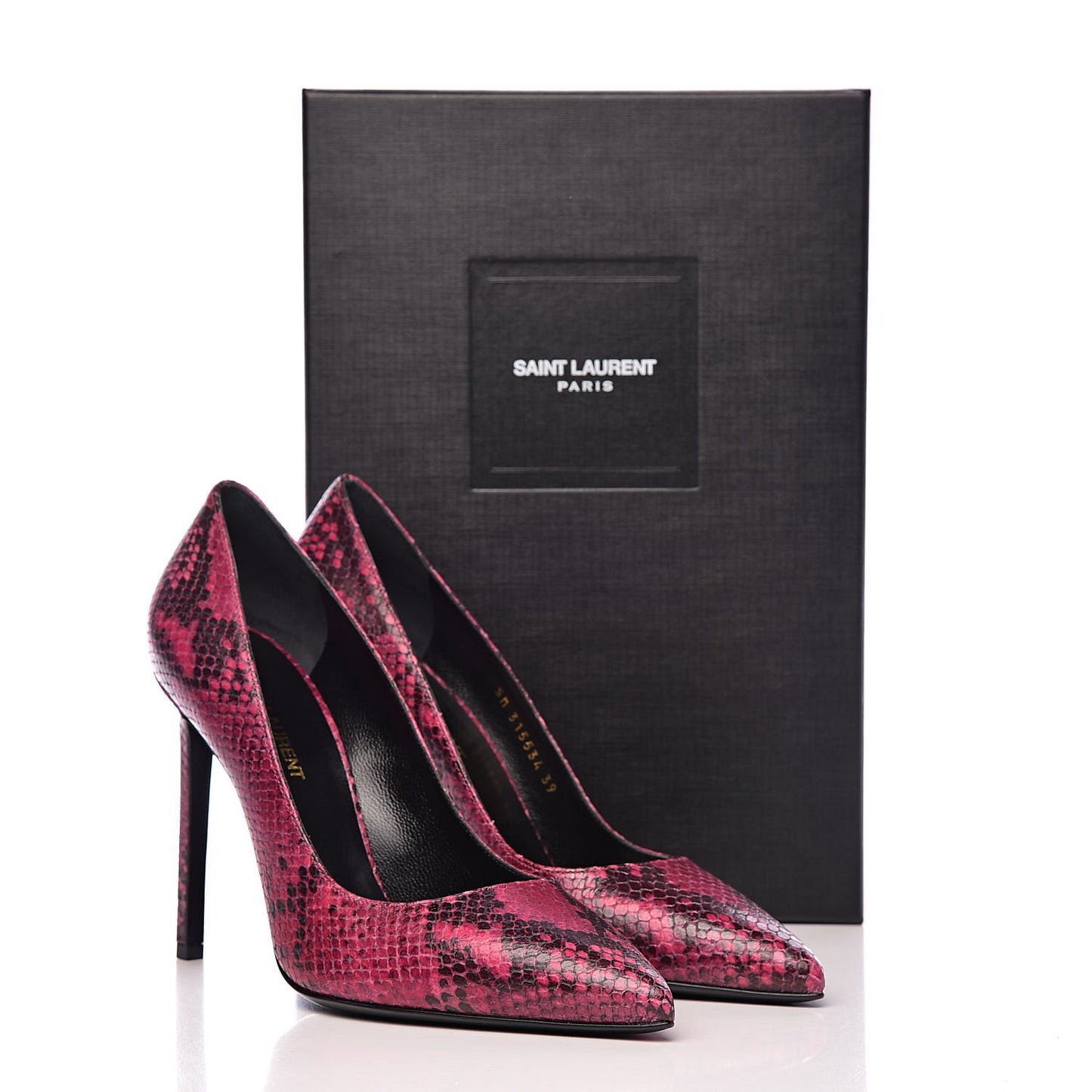 Python Calfskin Embossed Classic Paris 105 Pumps 39 Fuchsia