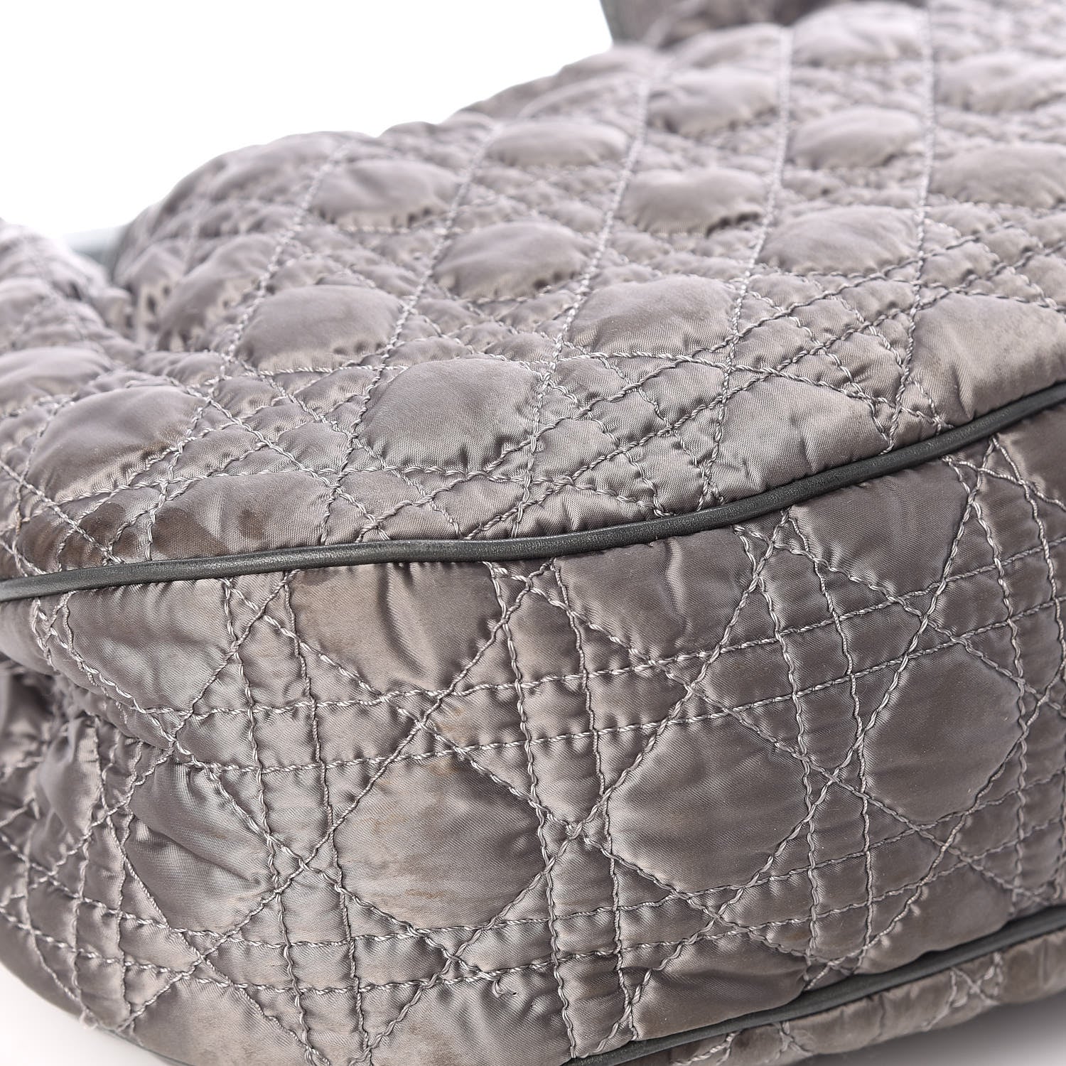 Christian Dior Nylon Cannage Tote Gray 11 of 18