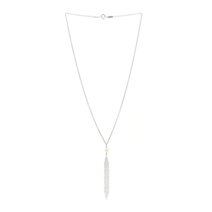 Tiffany Sterling Silver Pearl Elsa Peretti Mesh Pendant Necklace 3 of 4