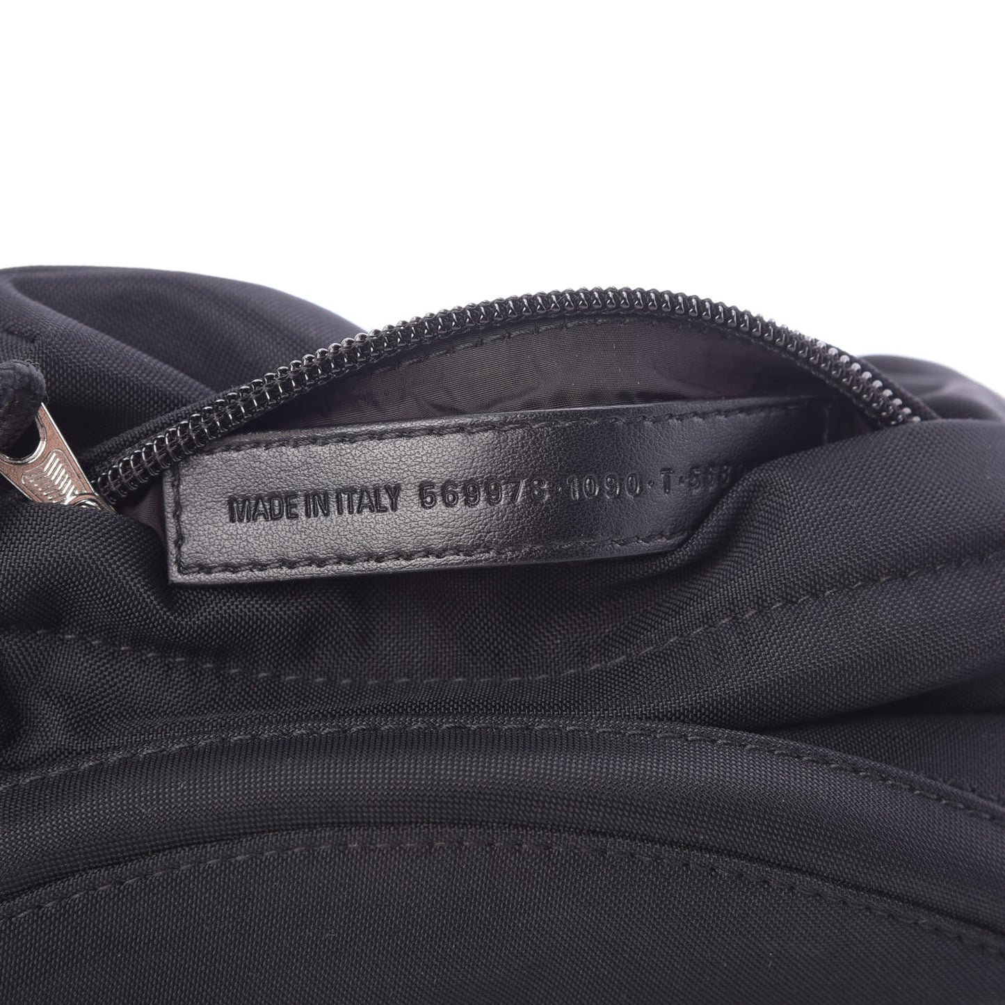 Sport Nylon Logo Embroidered Wheel Belt Bag Black White