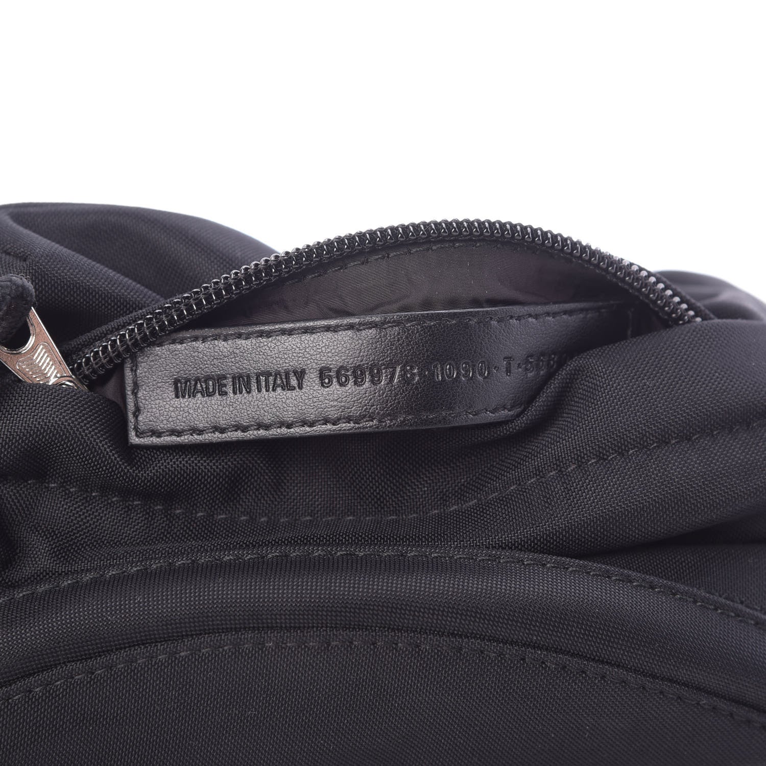 Balenciaga Sport Nylon Logo Embroidered Wheel Belt Bag Black White 7 of 10