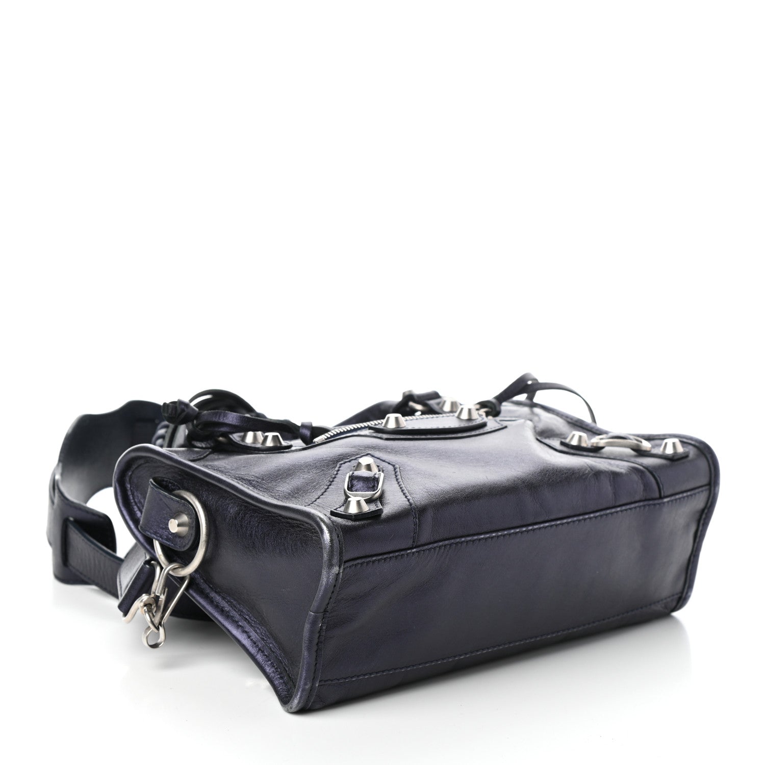 Balenciaga Metallic Agneau Classic Silver Hardware Mini City Maree 5 of 9
