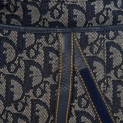 Christian Dior Monogram Saddle Bag Blue 12 of 13