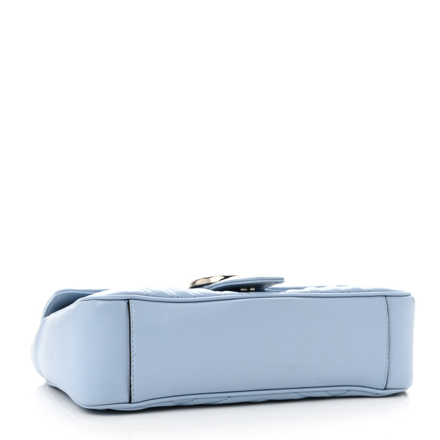 Calfskin Matelasse Small GG Marmont Shoulder Bag Porcelain Light Blue