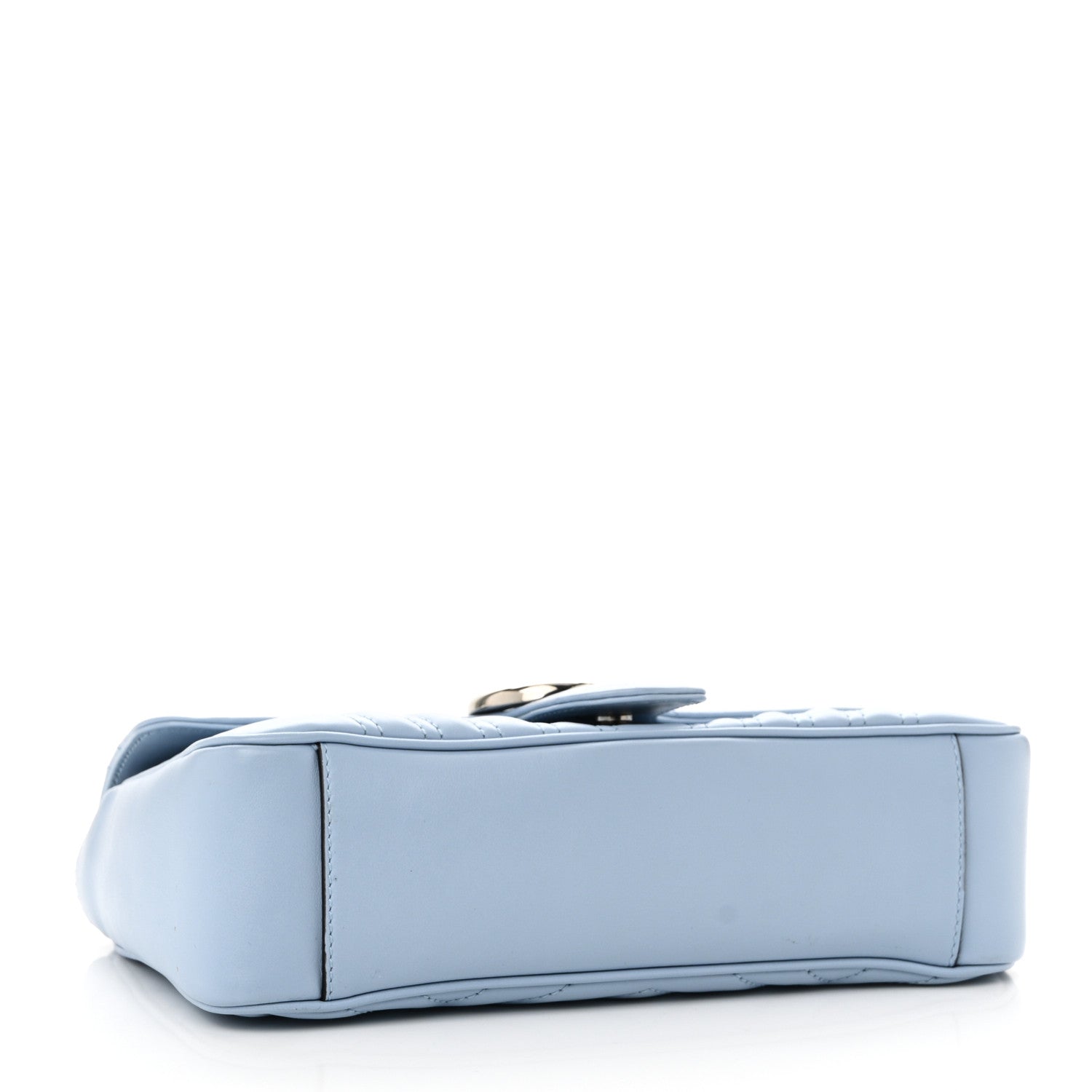 Gucci Calfskin Matelasse Small GG Marmont Shoulder Bag Porcelain Light Blue 4 of 10
