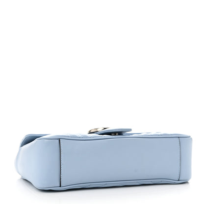 Gucci Calfskin Matelasse Small GG Marmont Shoulder Bag Porcelain Light Blue 4 of 10
