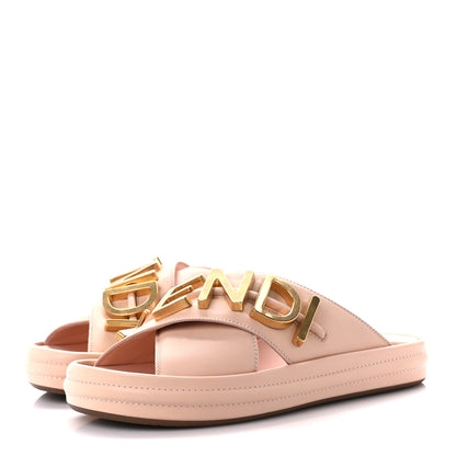 Fendi Vitello Womens Fendigraphy Slide Sandals 36 Light Rose 3 of 9
