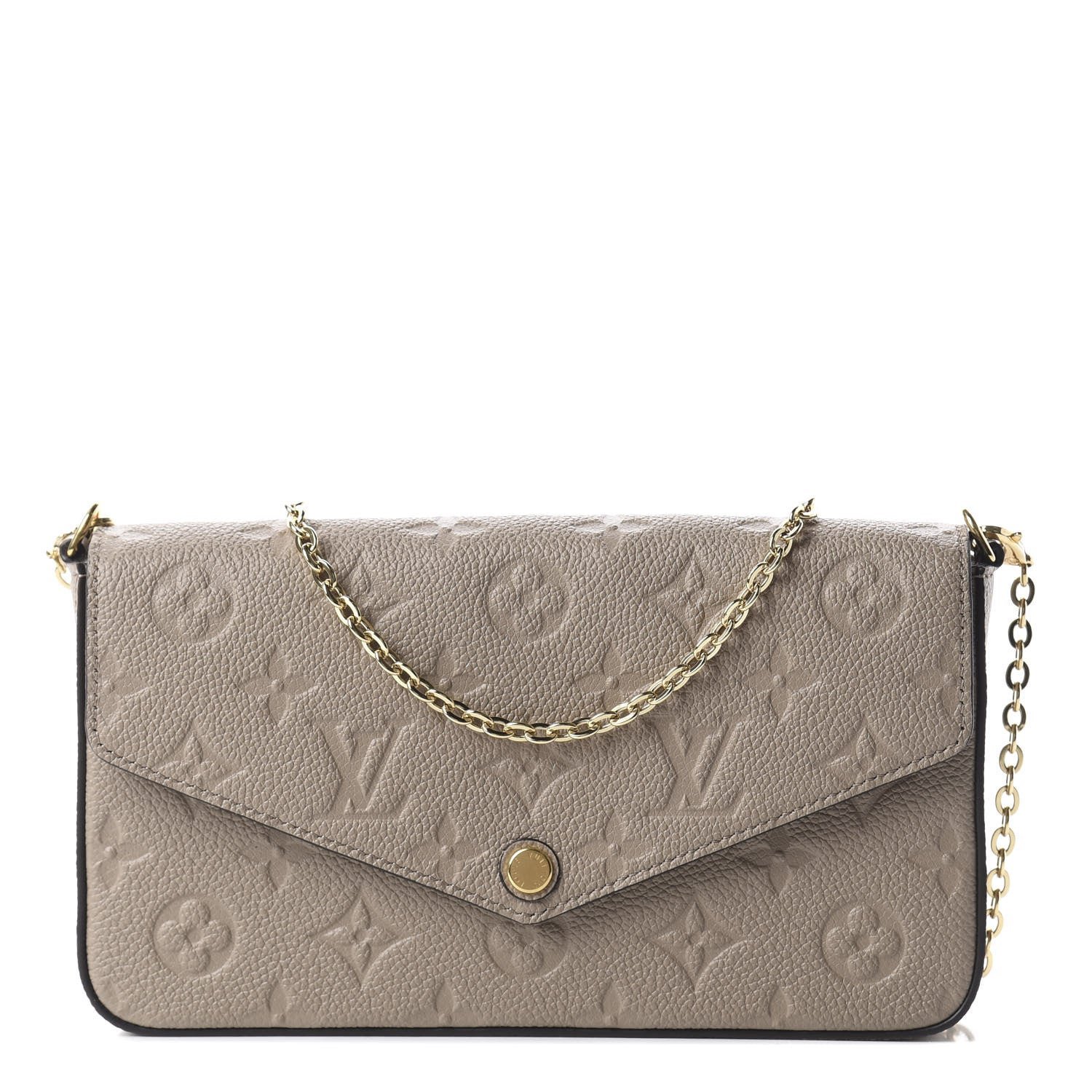 Louis Vuitton Empreinte Pochette Felicie Chain Wallet Tourterelle 1 of 10