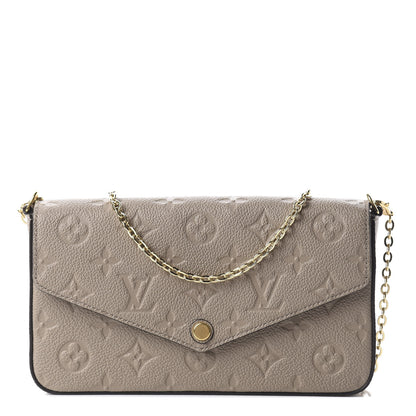 Louis Vuitton Empreinte Pochette Felicie Chain Wallet Tourterelle 1 of 10
