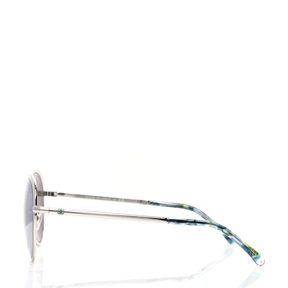 Chanel Metal Spring Round Sunglasses 4206 Silver 3 of 8