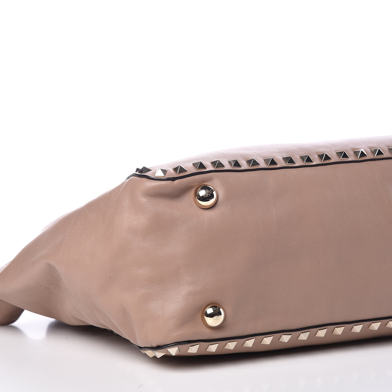 Valentino Garavani Vitello Rockstud Allover Single Handle Flap Tote Beige 5 of 11