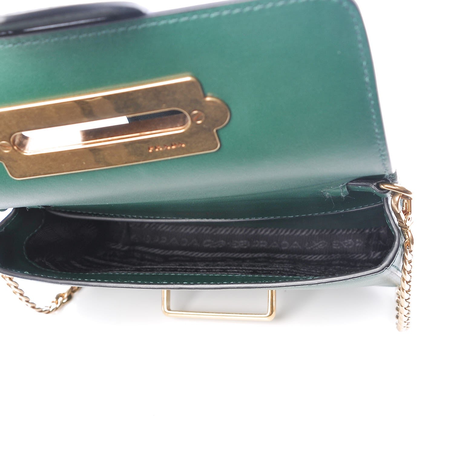 Prada City Calf Cahier Belt Bag Biliardo Black 6 of 7